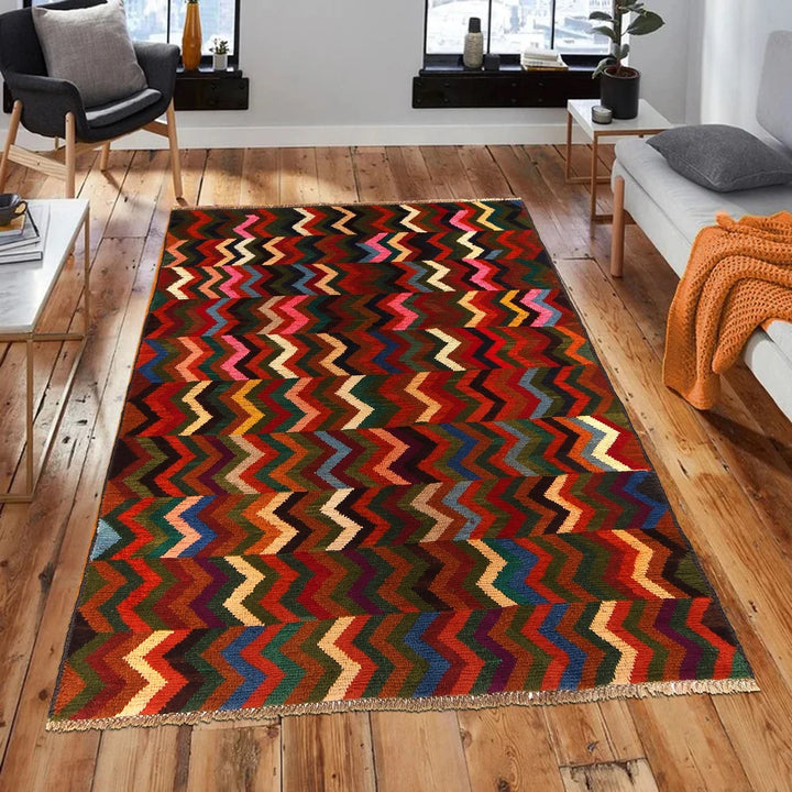 Afghan Baluchi Rug 4' 1" x 6' 2" Hand-Knotted | No. AL45190