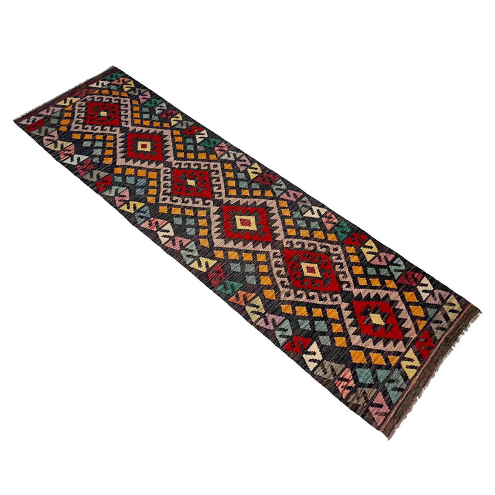Afghan Vegetable Kilim Rug 2' 8" x 10' 2" Flat-Weave | No. AL451942