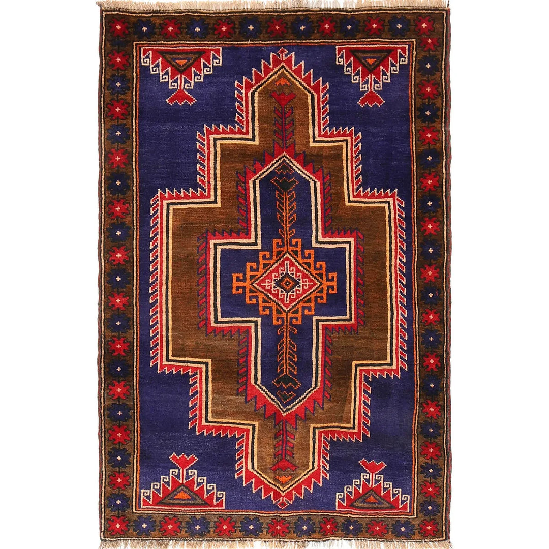 Tribal Baloch Rug 3' 0" x 4' 7" - No. AL45472