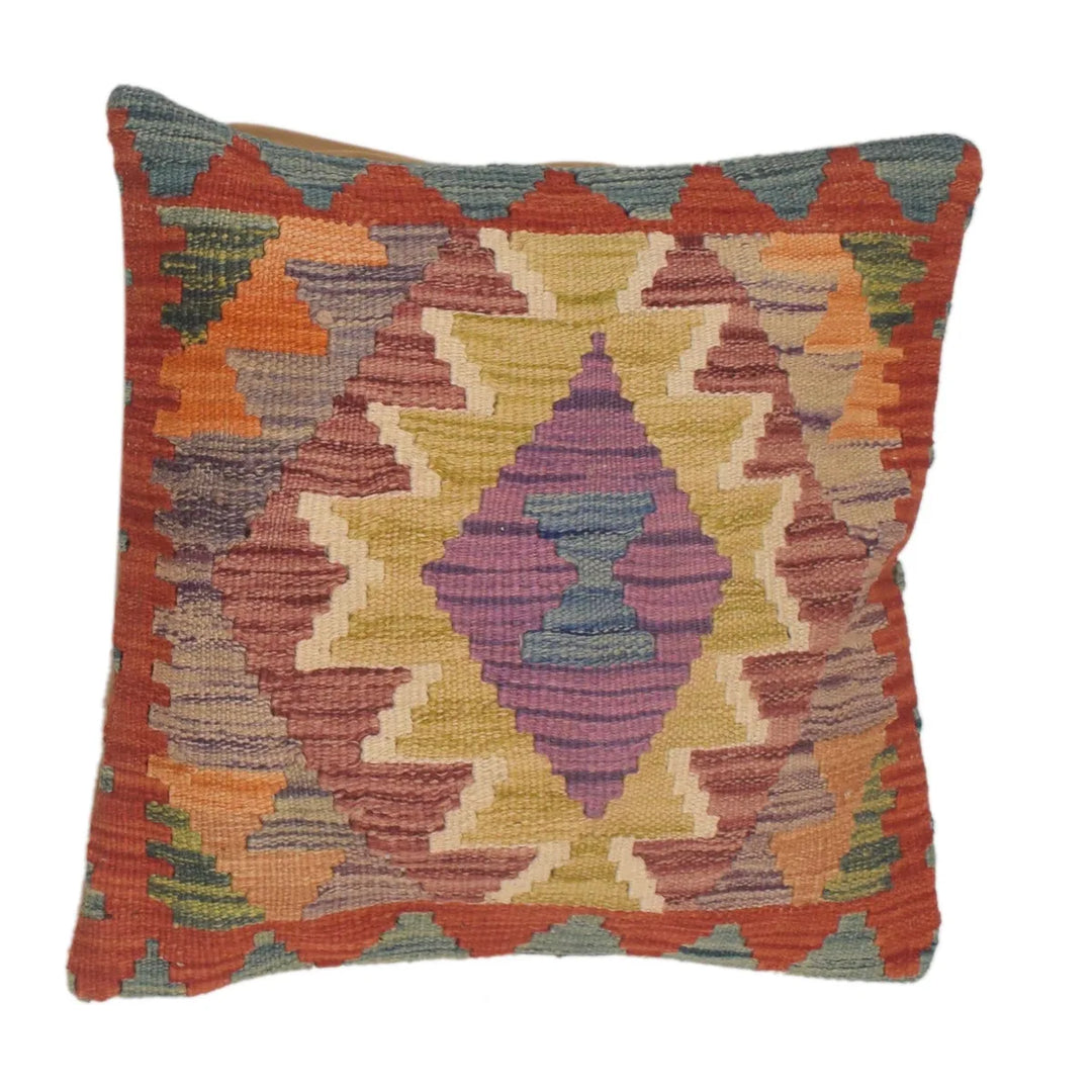 Afghan Cushion 1' 6" x 1' 6" Flat-Weave | No. AL45474