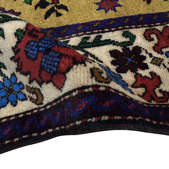 Yellow Afghan Baluchi Rug 3' 1" x 4' 4" Hand-Knotted | No. AL45509