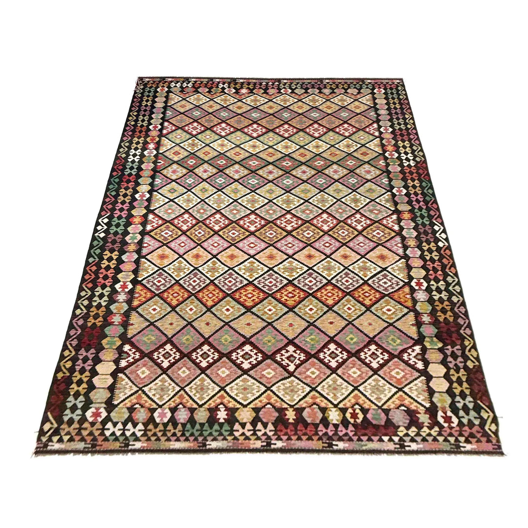 Afghan Vegetable Kilim Rug 9' 9" x 16' 6" Flat-Weave | No. AL455372