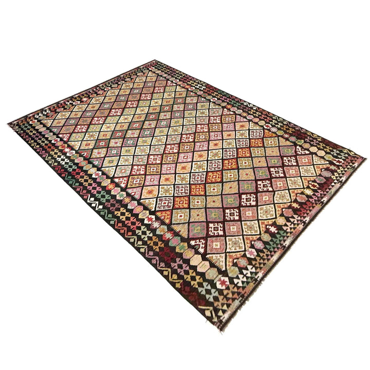 Afghan Vegetable Kilim Rug 9' 9" x 16' 6" Flat-Weave | No. AL455372