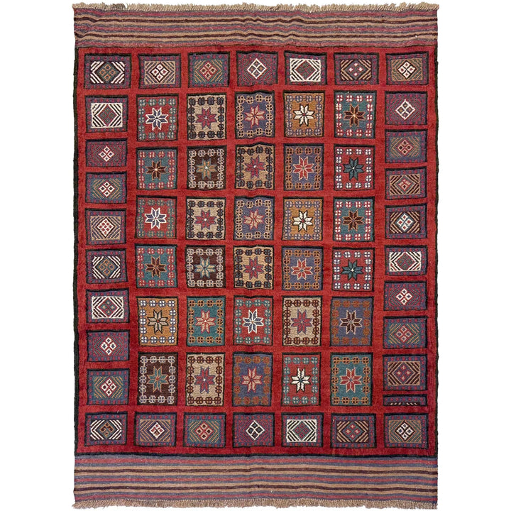 Afghan Barjasta Kilim Rug 4' 0" x 6' 0" Flat-Weave | No. AL45640