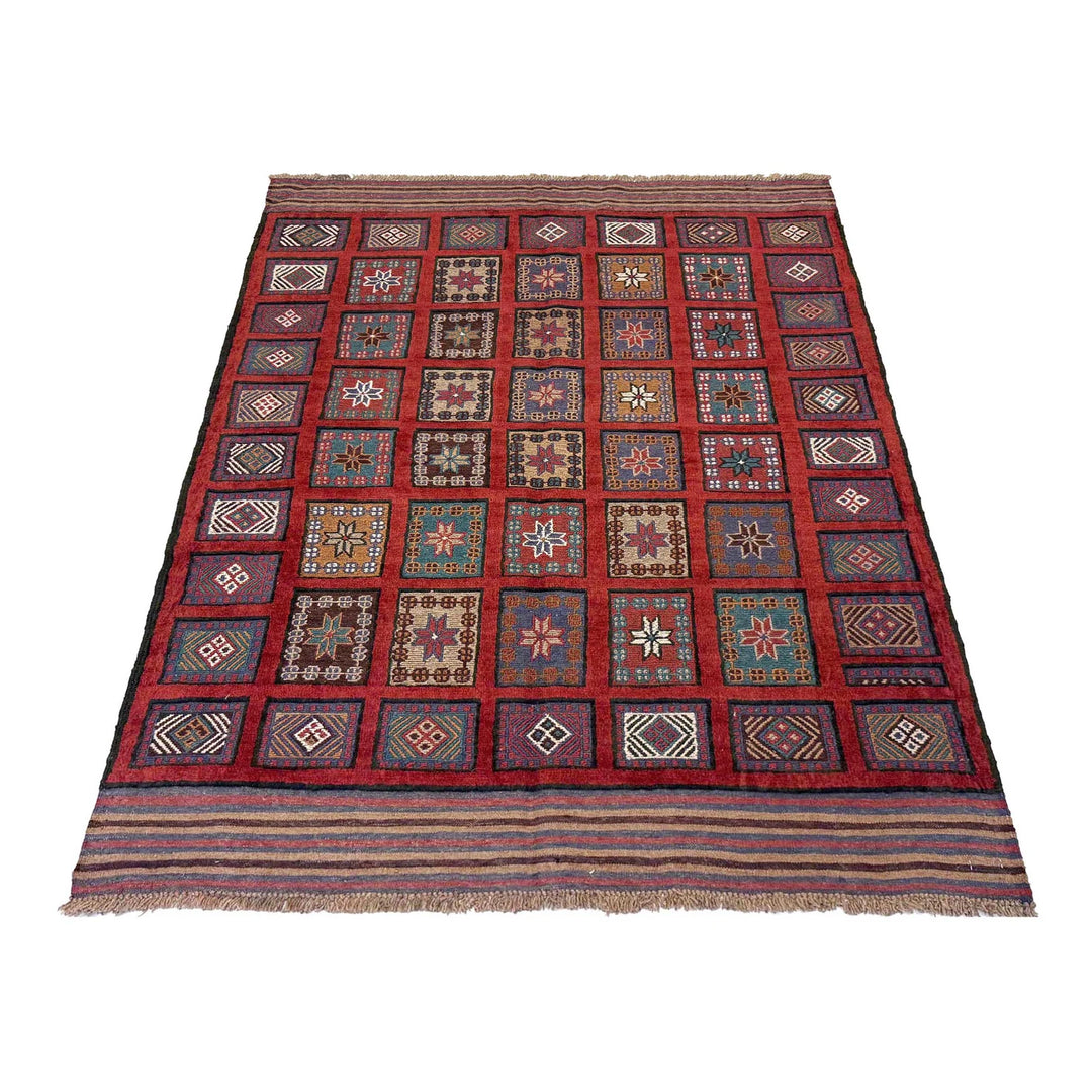 Afghan Barjasta Kilim Rug 4' 0" x 6' 0" Flat-Weave | No. AL45640