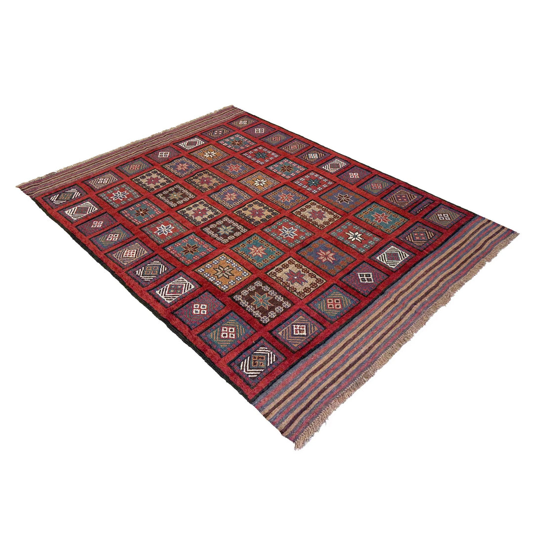 Afghan Barjasta Kilim Rug 4' 0" x 6' 0" Flat-Weave | No. AL45640