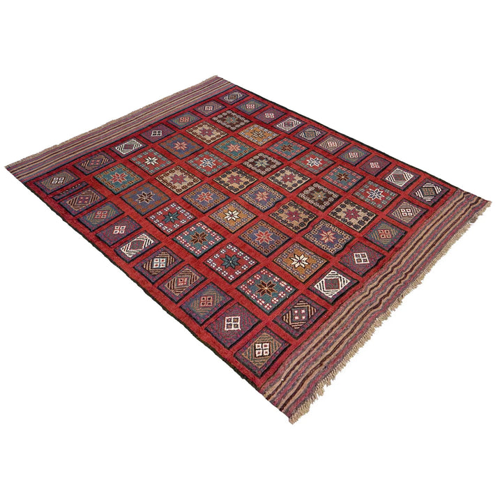 Afghan Barjasta Kilim Rug 4' 0" x 6' 0" Flat-Weave | No. AL45640