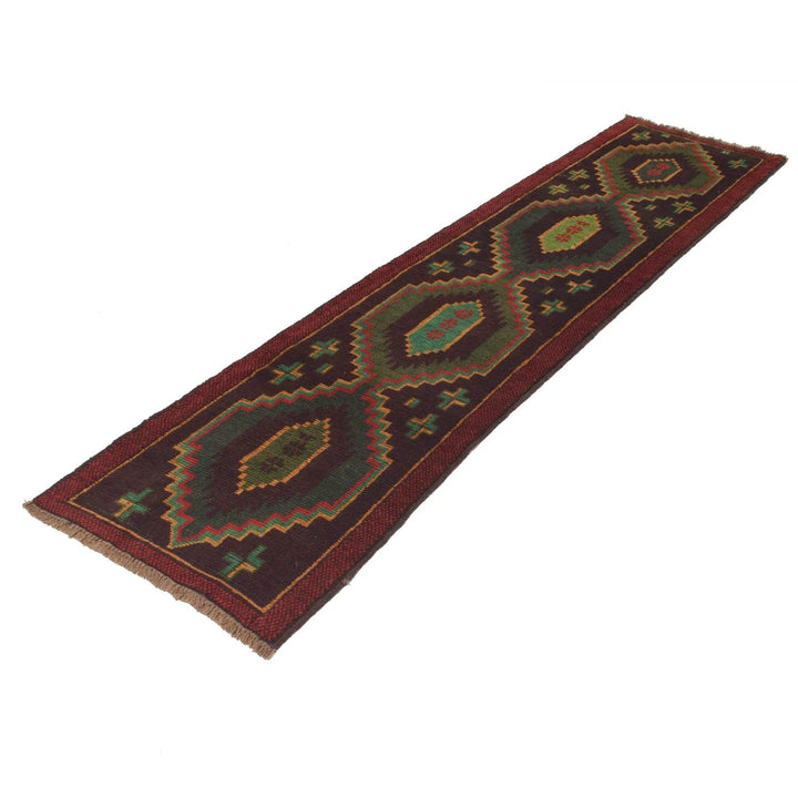 Afghan Baluchi Runner 2' 3" x 9' 5" Hand-Knotted | No. AL45653