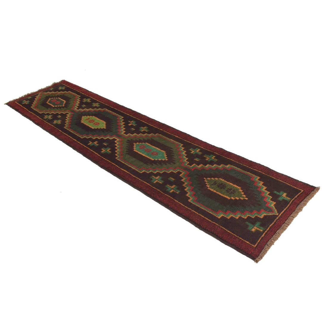 Afghan Baluchi Runner 2' 3" x 9' 5" Hand-Knotted | No. AL45653