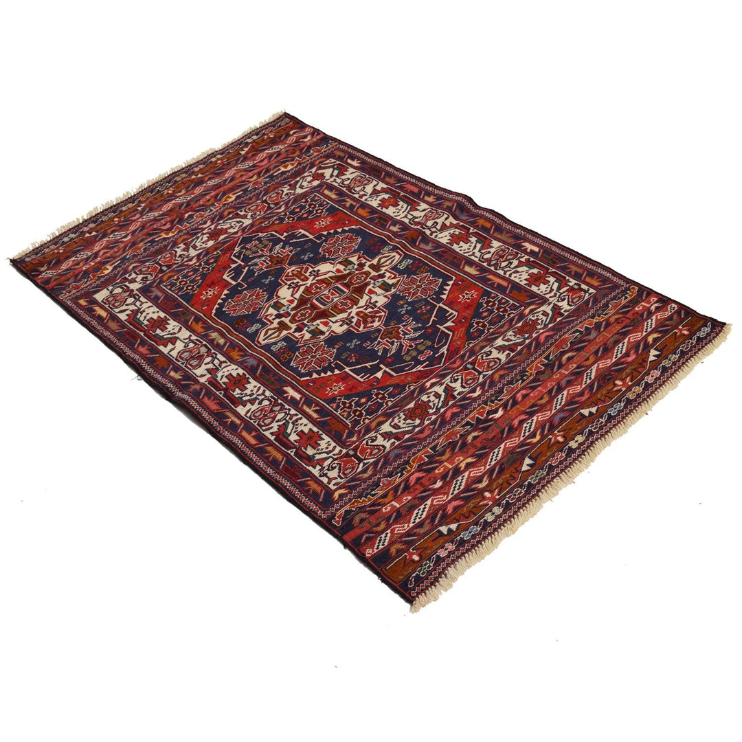 Afghan Maliki Kilim Rug 2' 11" x 4' 7" Flat-Weave | No. AL45929