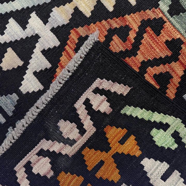 Afghan Vegetable Kilim Rug 6' 9" x 9' 9" Flat-Weave | No. AL460404