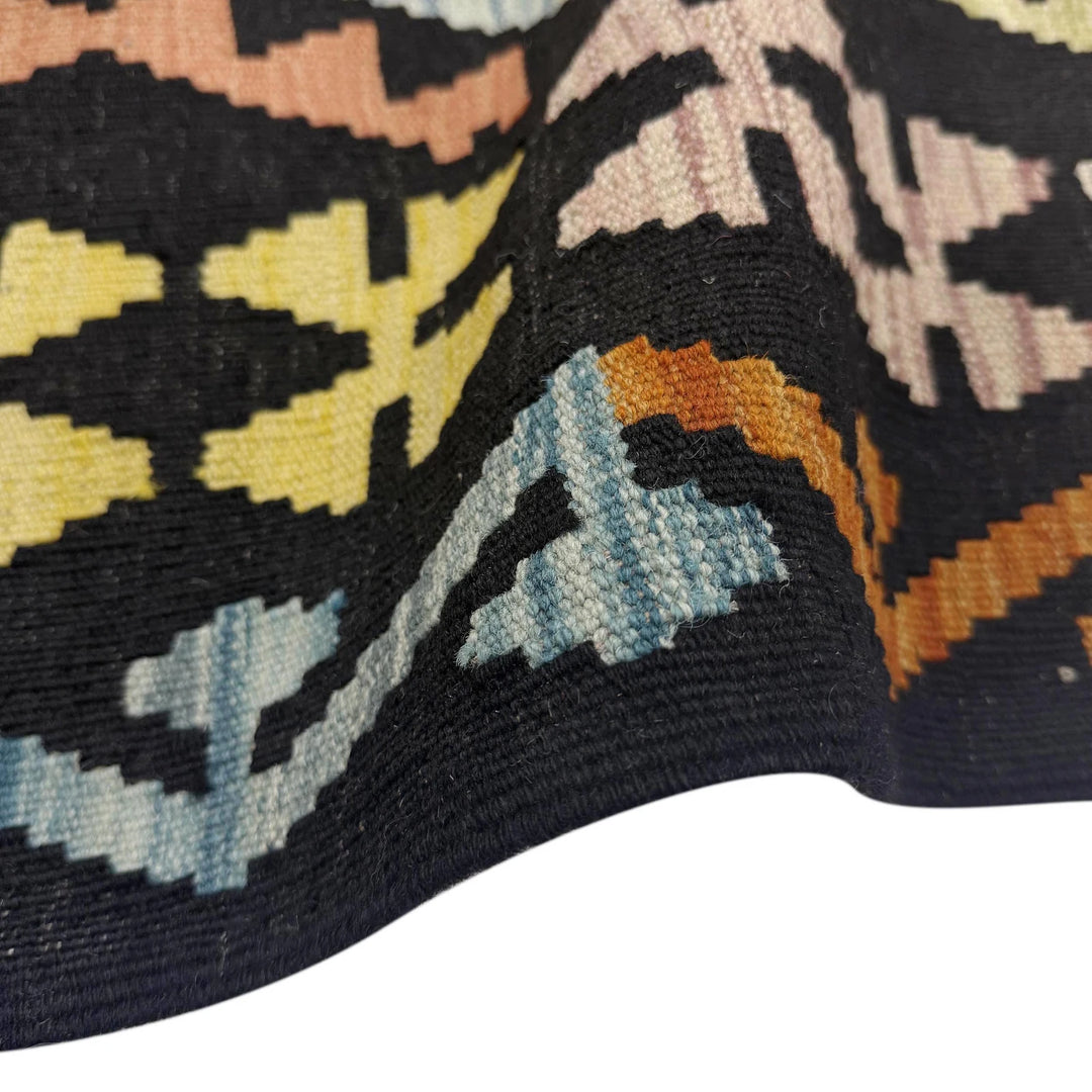 Afghan Vegetable Kilim Rug 6' 9" x 9' 9" Flat-Weave | No. AL460404