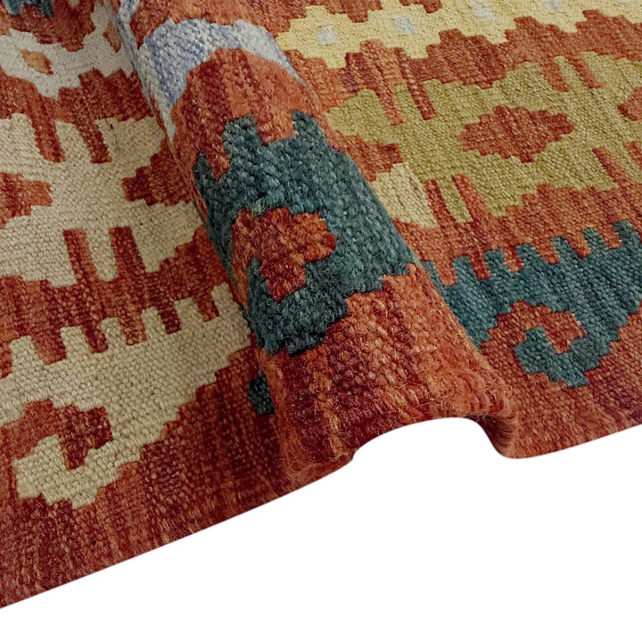 Afghan Kilim Rug 6' 8" x 9' 6" Flat-Weave | No. AL46122