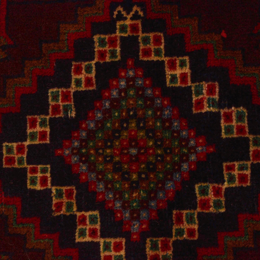 Afghan Baluchi Rug 4' 0" x 6' 8" Hand-Knotted | No. AL46197