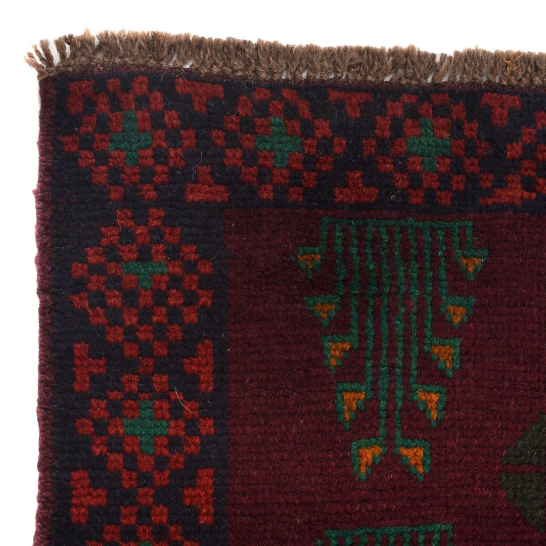 Afghan Baluchi Rug 3' 12" x 6' 7" Hand-Knotted | No. AL46275