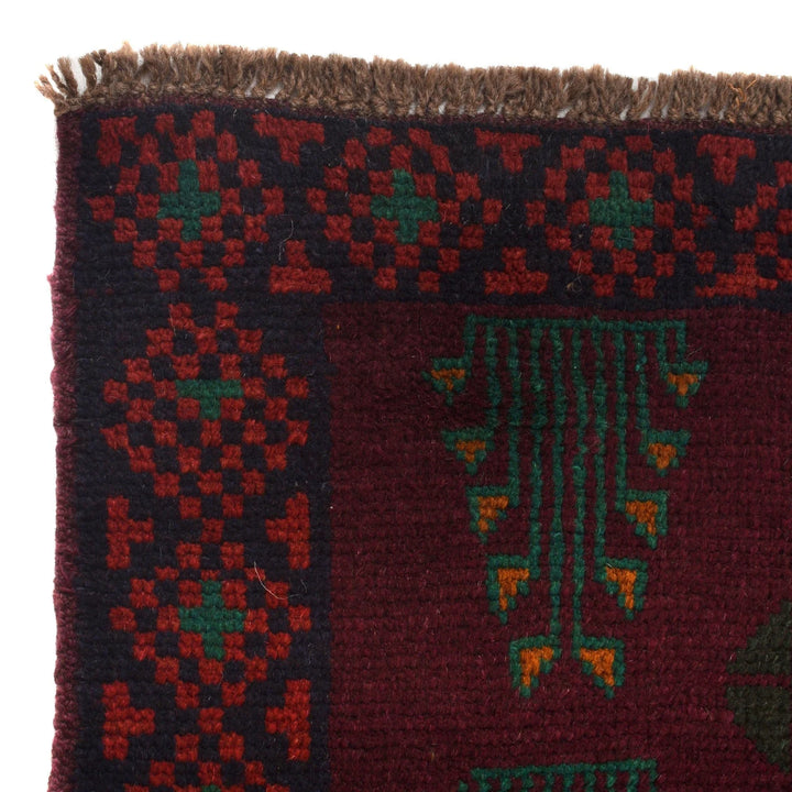 Afghan Baluchi Rug 3' 12" x 6' 7" Hand-Knotted | No. AL46275