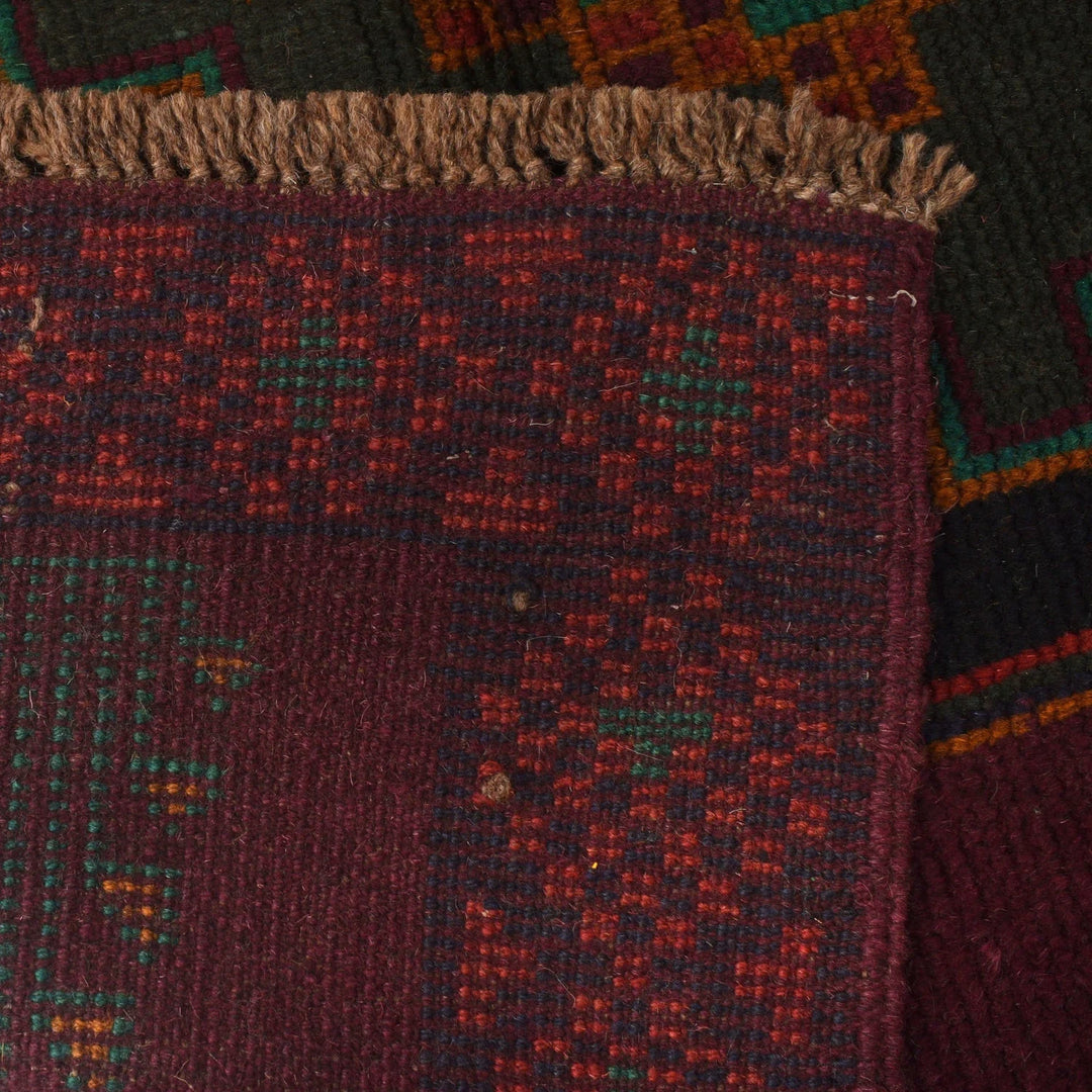 Afghan Baluchi Rug 3' 12" x 6' 7" Hand-Knotted | No. AL46275