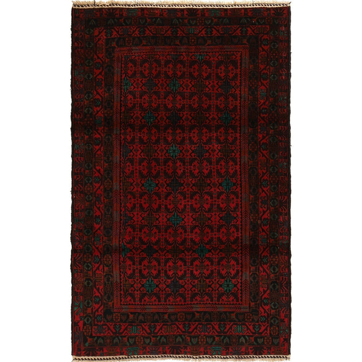 Afghan Baluchi Rug 4' 2" x 6' 1" Hand-Knotted | No. AL46302