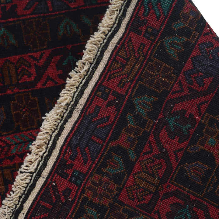 Afghan Baluchi Rug 4' 2" x 6' 1" Hand-Knotted | No. AL46302