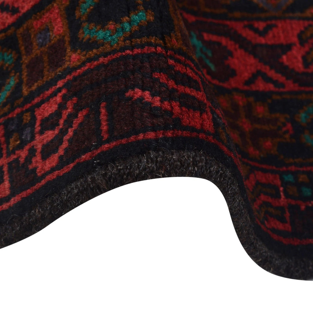 Afghan Baluchi Rug 4' 2" x 6' 1" Hand-Knotted | No. AL46302