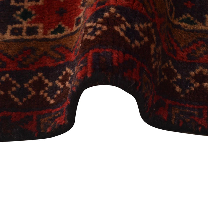 Red Afghan Prayer Rug 2' 9" x 4' 7" Hand-Knotted | No. AL46348
