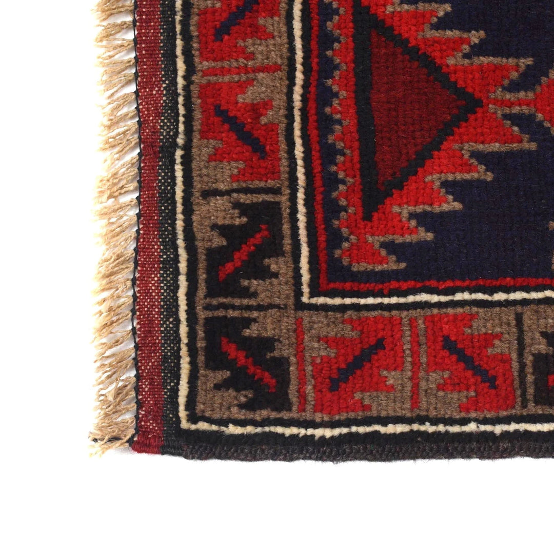 Afghan Baluchi Rug 2' 9" x 5' 2" Hand-Knotted | No. AL46495