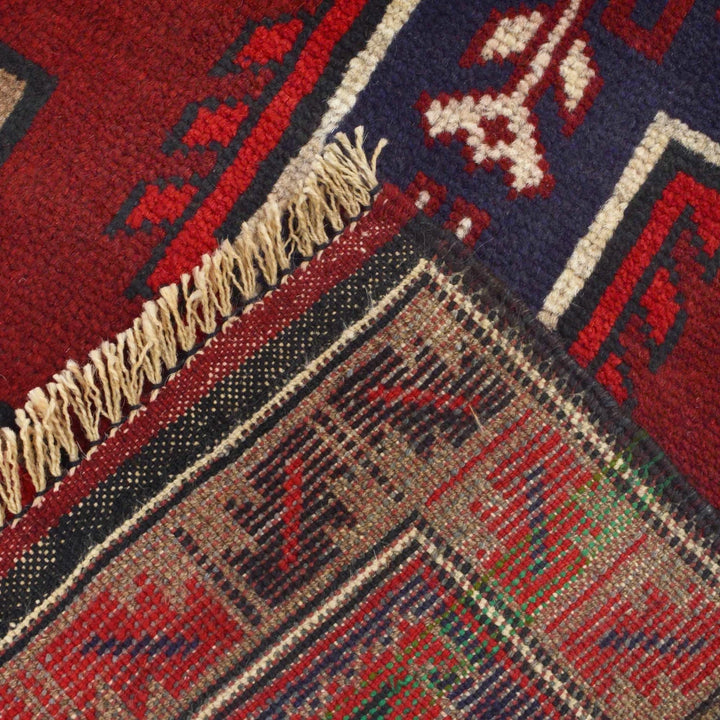 Afghan Baluchi Rug 2' 9" x 5' 2" Hand-Knotted | No. AL46495