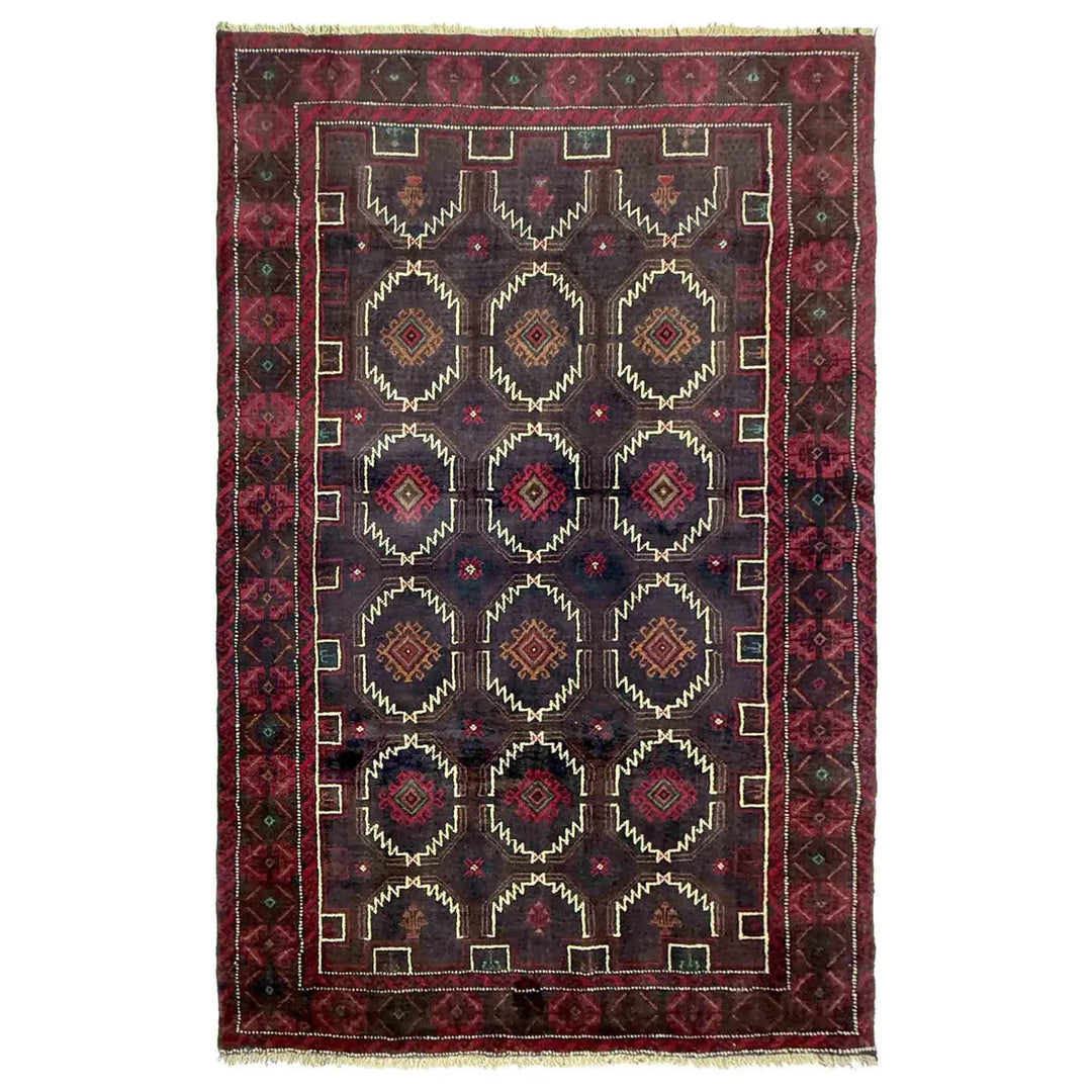 Tribal Baloch Rug 3' 10" x 6' 4" - No. AL46679
