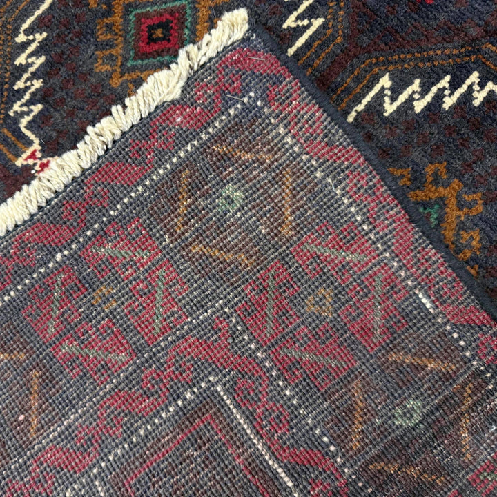 Afghan Baluchi Rug 3' 10" x 6' 4" Hand-Knotted | No. AL46679