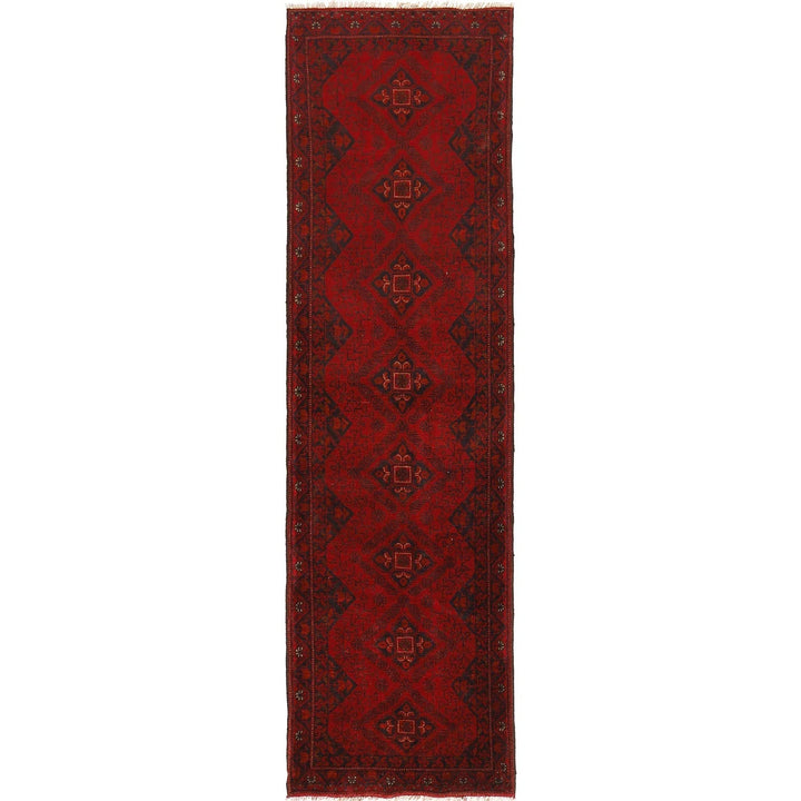 Red Afghan Khal Mohammadi Rug 2' 6" x 9' 7" Hand-Knotted | No. AL46708
