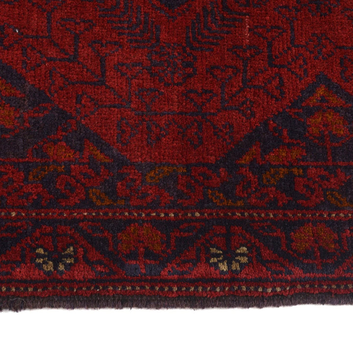 Red Afghan Khal Mohammadi Rug 2' 6" x 9' 7" Hand-Knotted | No. AL46708