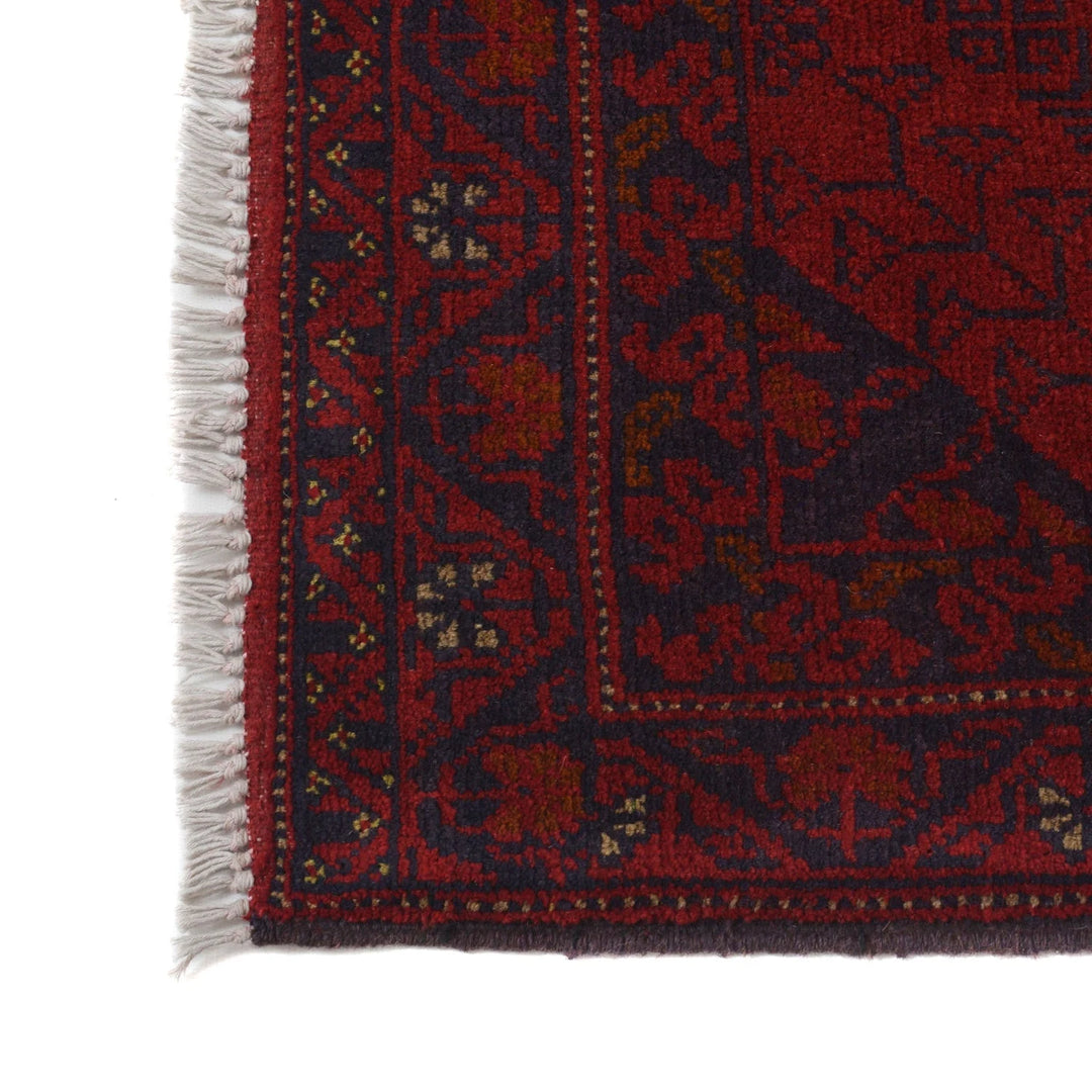 Red Afghan Khal Mohammadi Rug 2' 6" x 9' 7" Hand-Knotted | No. AL46708