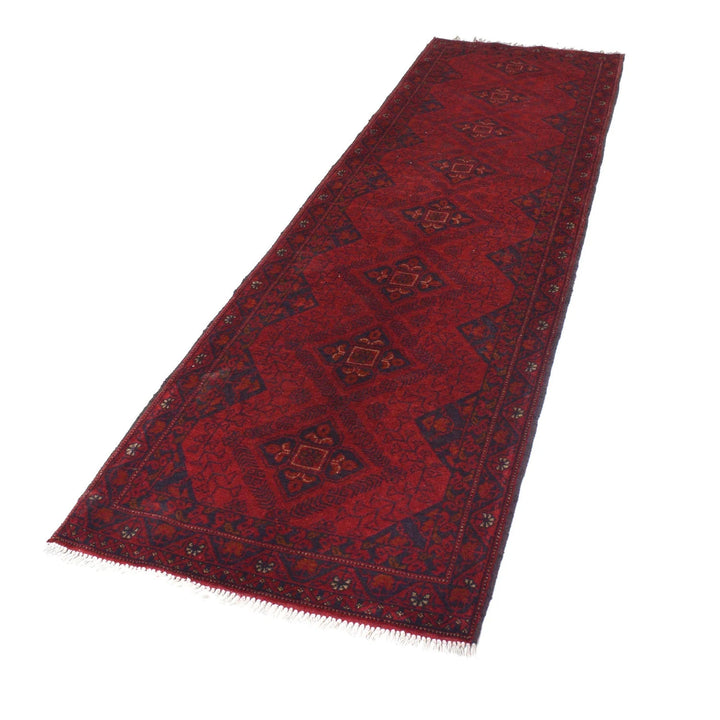 Red Afghan Khal Mohammadi Rug 2' 6" x 9' 7" Hand-Knotted | No. AL46708