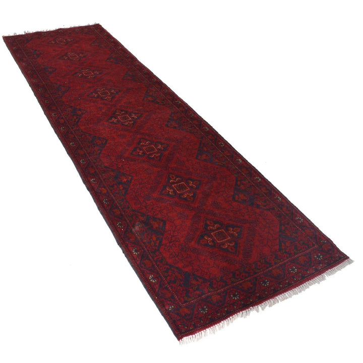 Red Afghan Khal Mohammadi Rug 2' 6" x 9' 7" Hand-Knotted | No. AL46708