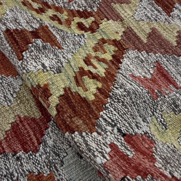Afghan Vegetable Kilim Rug 2' 6" x 4' 5" Flat-Weave | No. AL467166