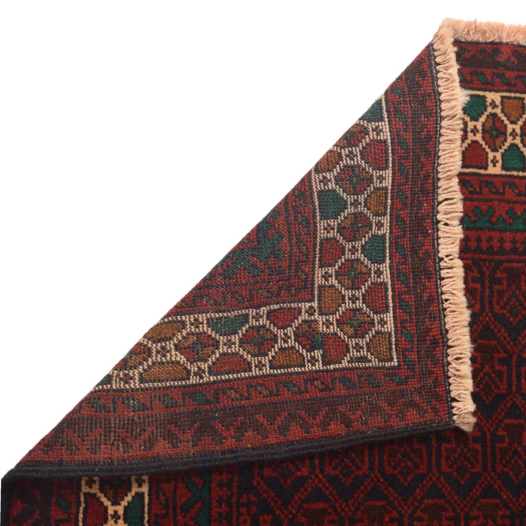 Afghan Prayer Rug 2' 11" x 4' 4" Hand-Knotted | No. AL46732