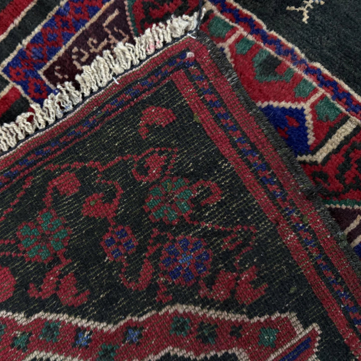 Afghan Prayer Rug 2' 6" x 3' 9" Hand-Knotted | No. AL46814