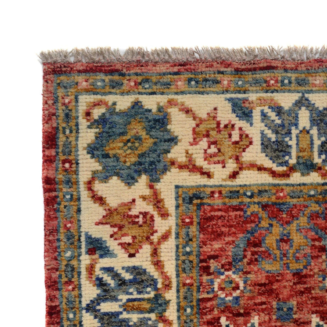 Afghan Oushak Rug 4' 0" x 5' 10" Hand-Knotted | No. AL46918