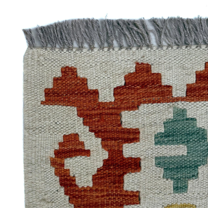 Afghan Vegetable Kilim Rug 4' 10" x 6' 7" Flat-Weave | No. AL46931