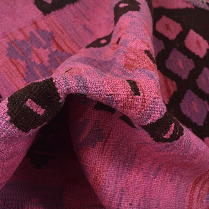 Pink Afghan Kilim Rug 2' 8" x 3' 11" Flat-Weave | No. AL46949