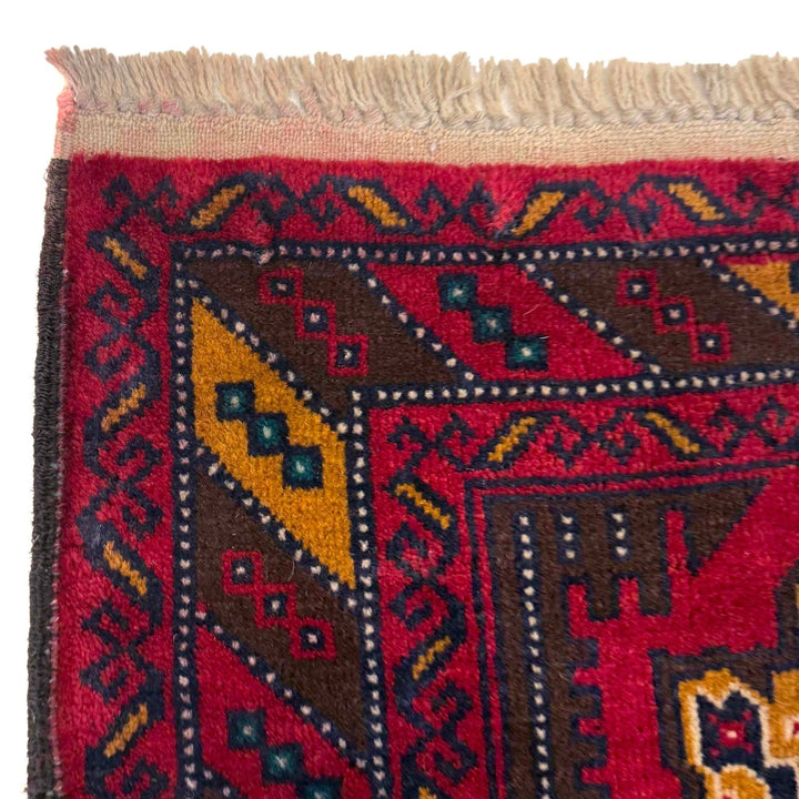 Afghan Baluchi Rug 3' 2" x 4' 9" Hand-Knotted | No. AL46979
