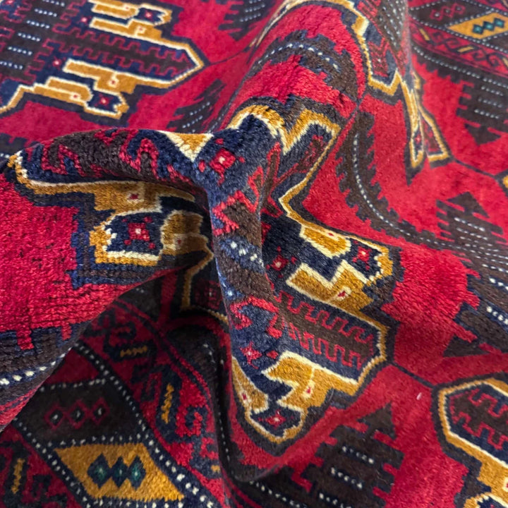 Afghan Baluchi Rug 3' 2" x 4' 9" Hand-Knotted | No. AL46979