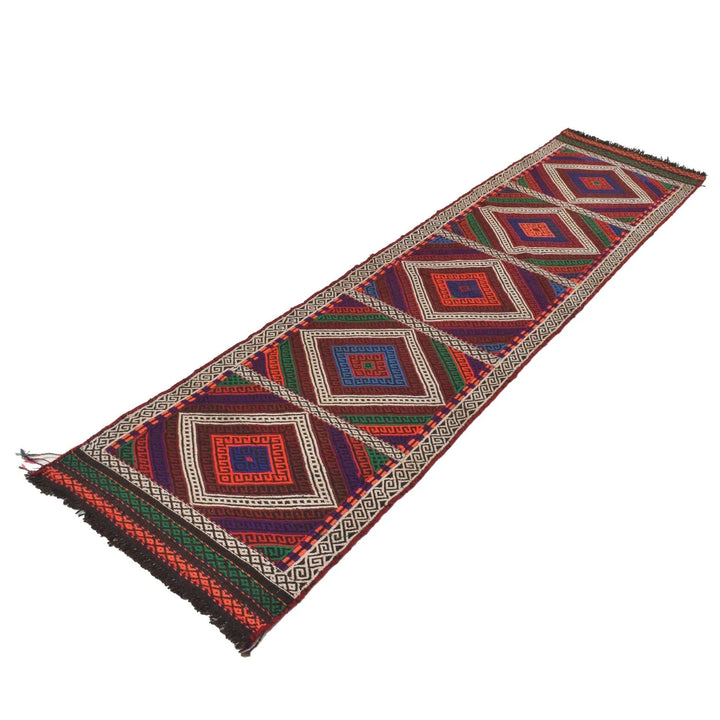 Afghan Kilim Rug 2' 2" x 8' 11" Flat-Weave | No. AL46986