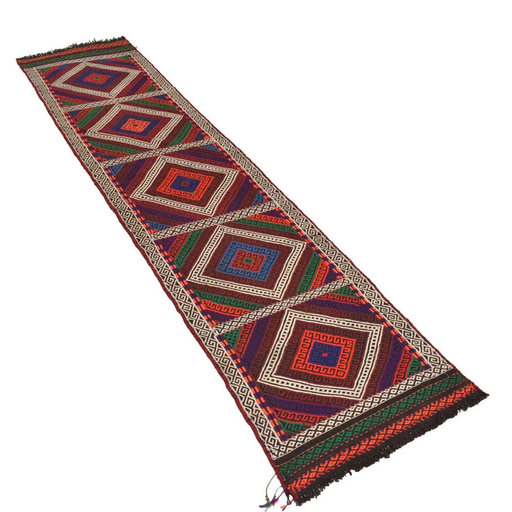Afghan Kilim Rug 2' 2" x 8' 11" Flat-Weave | No. AL46986