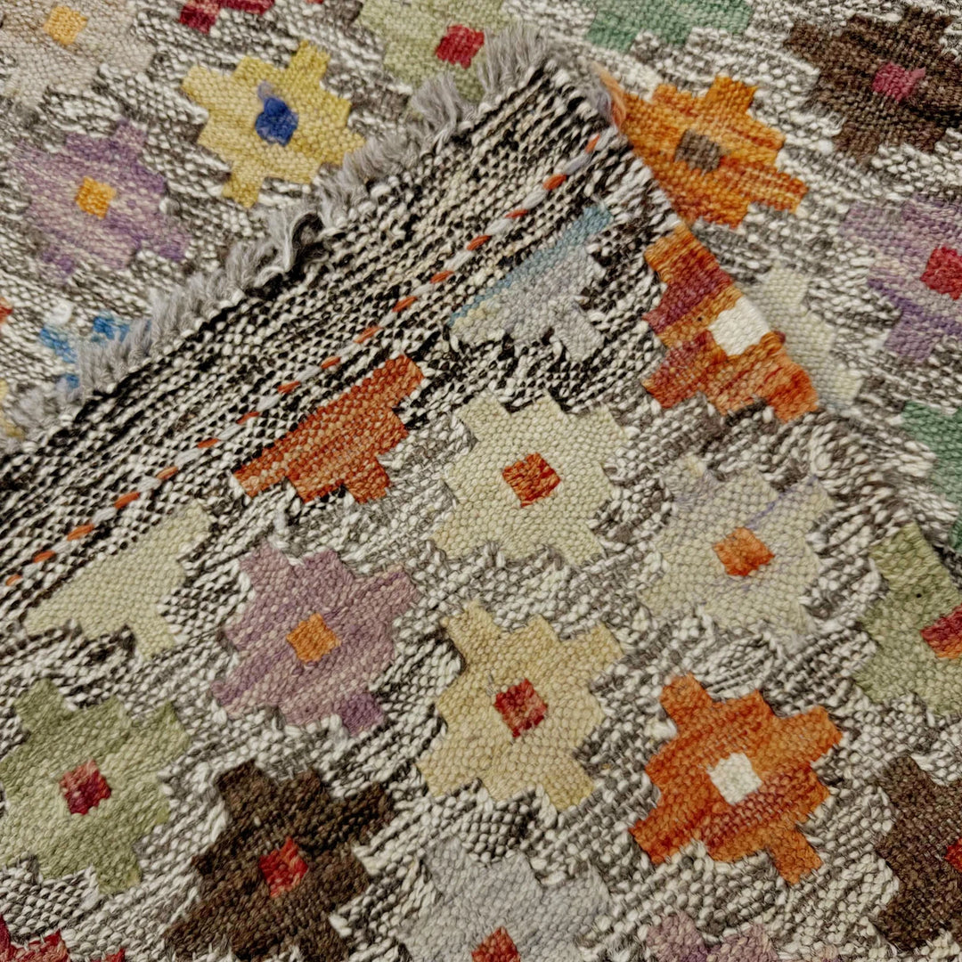 Afghan Vegetable Kelim Rug 5'1" x 6'6" Flat-Weave | No. AL470229