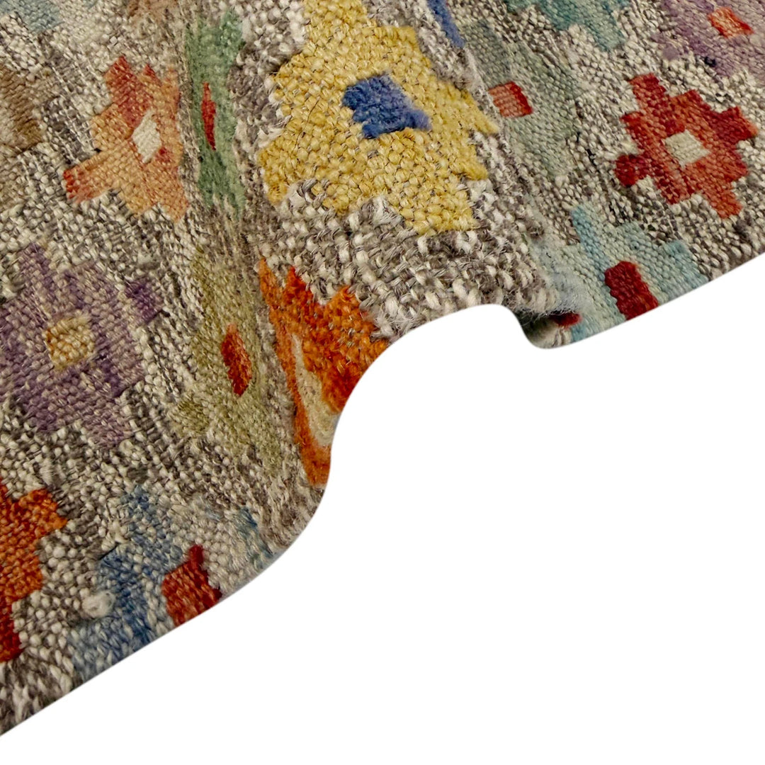 Afghan Vegetable Kelim Rug 5'1" x 6'6" Flat-Weave | No. AL470229