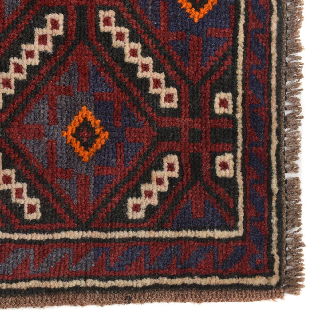 Afghan Baluchi Rug 2' 10" x 4' 2" Hand-Knotted | No. AL47063