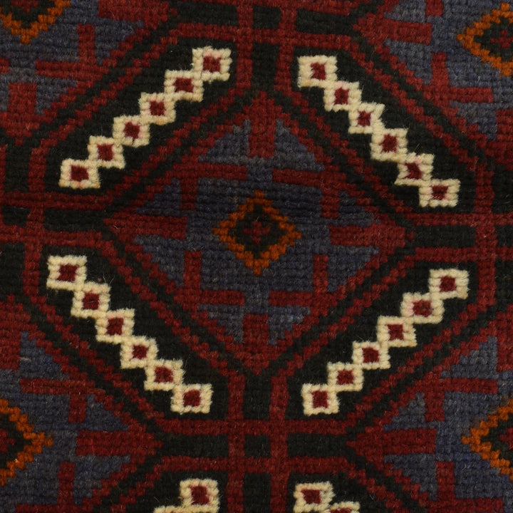 Afghan Baluchi Rug 2' 10" x 4' 2" Hand-Knotted | No. AL47063