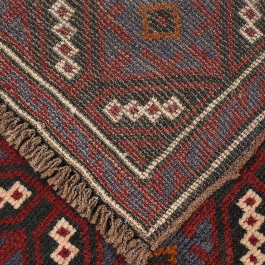 Afghan Baluchi Rug 2' 10" x 4' 2" Hand-Knotted | No. AL47063