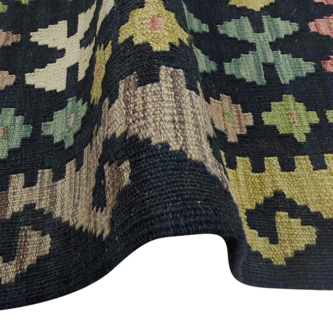 Afghan Vegetable Kilim Rug 6' 8" x 9' 6" Flat-Weave | No. AL471101